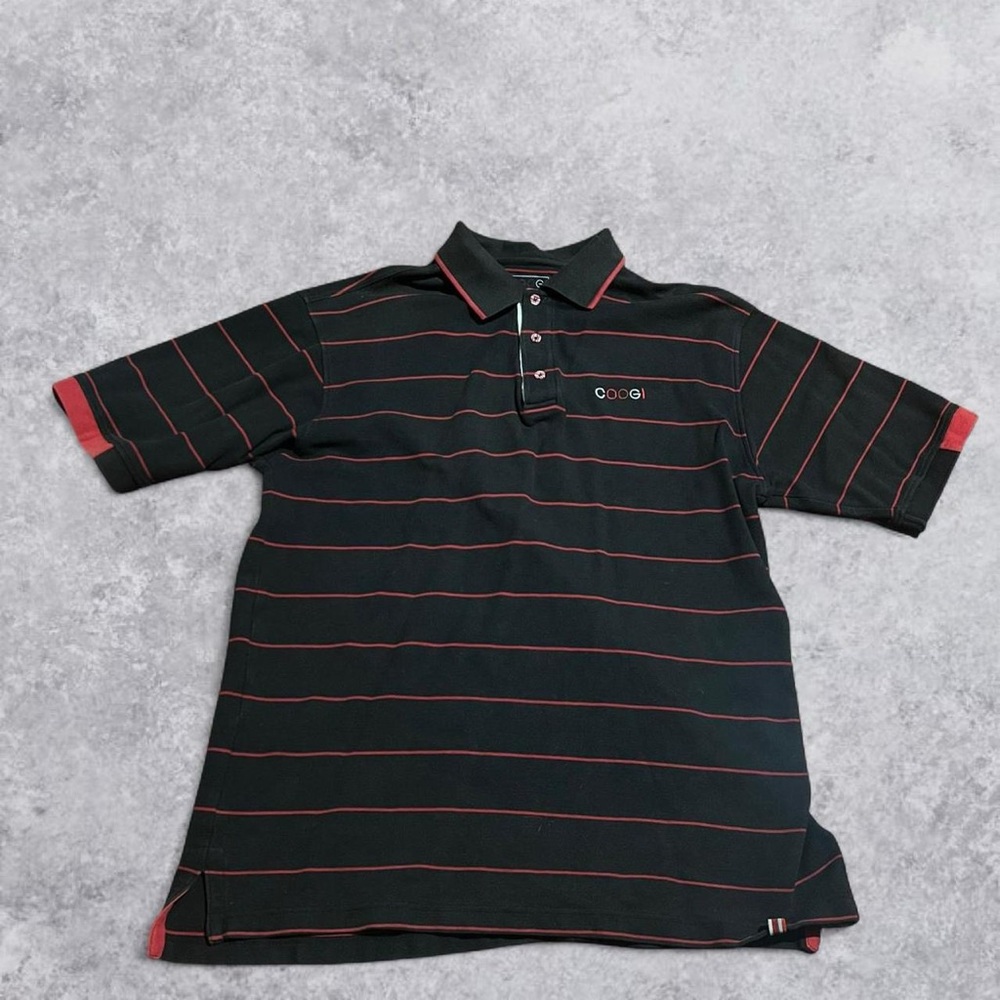 COOGI black and red striped polo shirt men’s xl